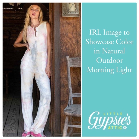 POL Hand Dip Dyed Statement Jumpsuit - Picture 2 of 11